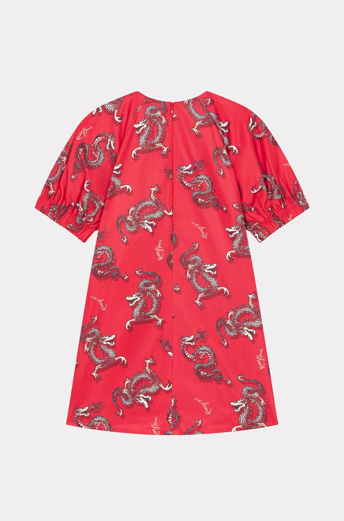 Robe à manches ballons en coton Year of the Dragon - Medium Red