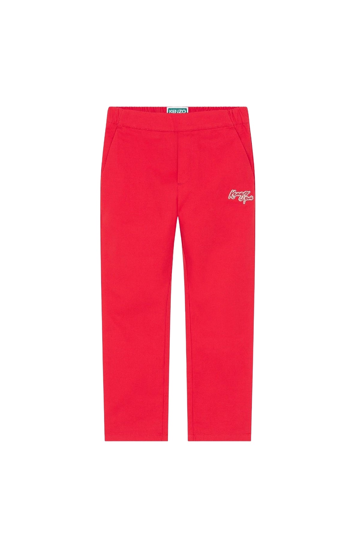 Pantalon en coton brodé Year of the Dragon - Medium Red