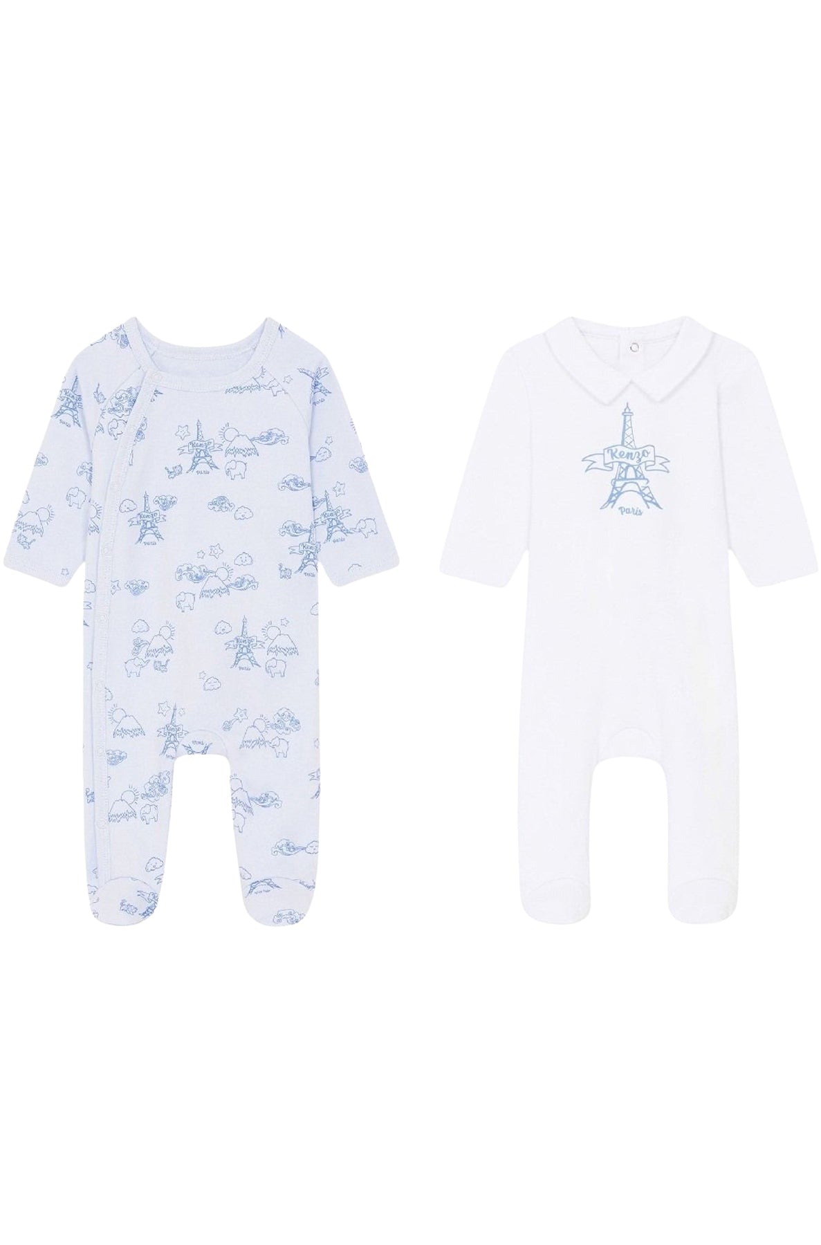 Set of 2 Eiffel Tower pyjamas - Light Blue