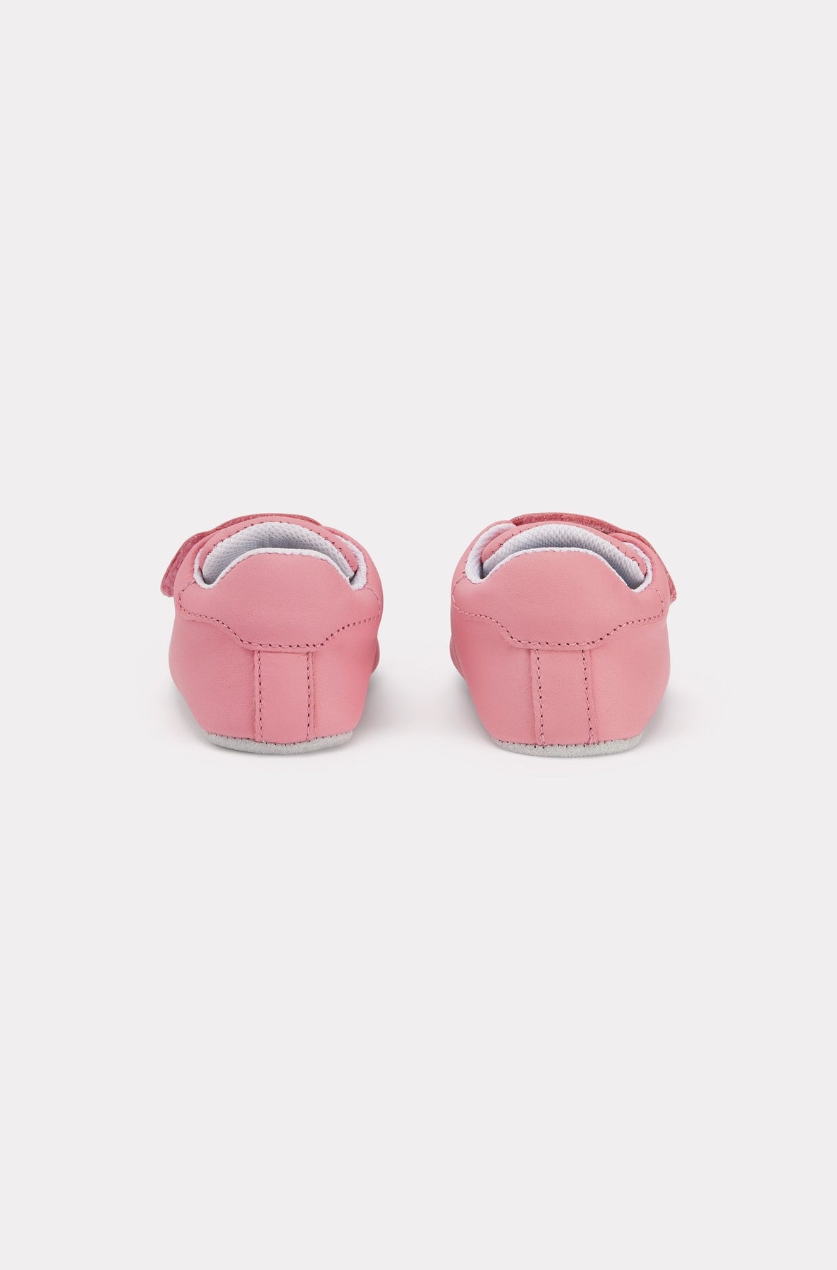 Chaussons en cuir avec scratch en cuir - Flamingo Pink