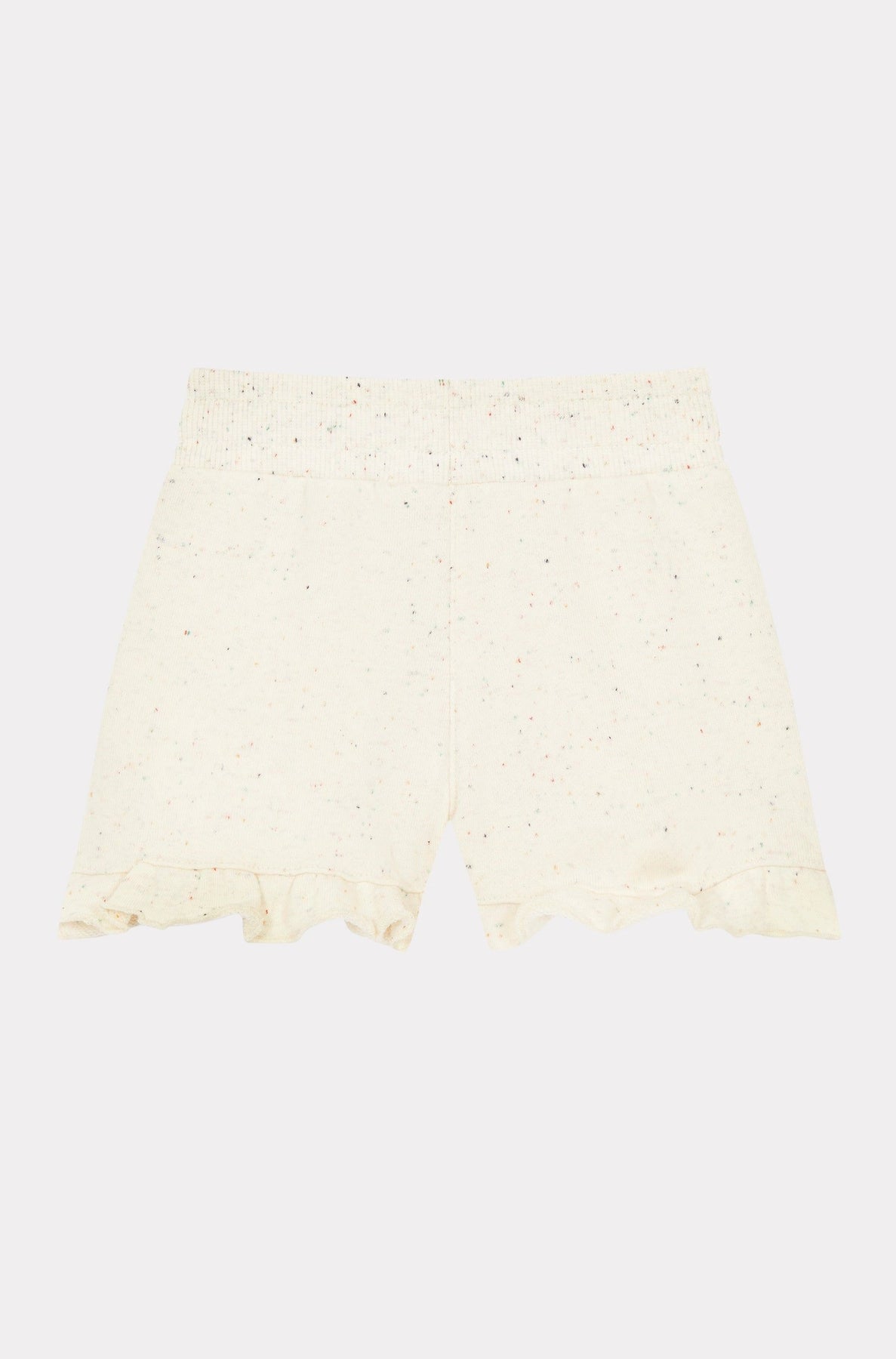Campus casual embroidered shorts - Cream