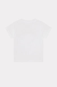 Short-sleeved T-shirt with elephant - White