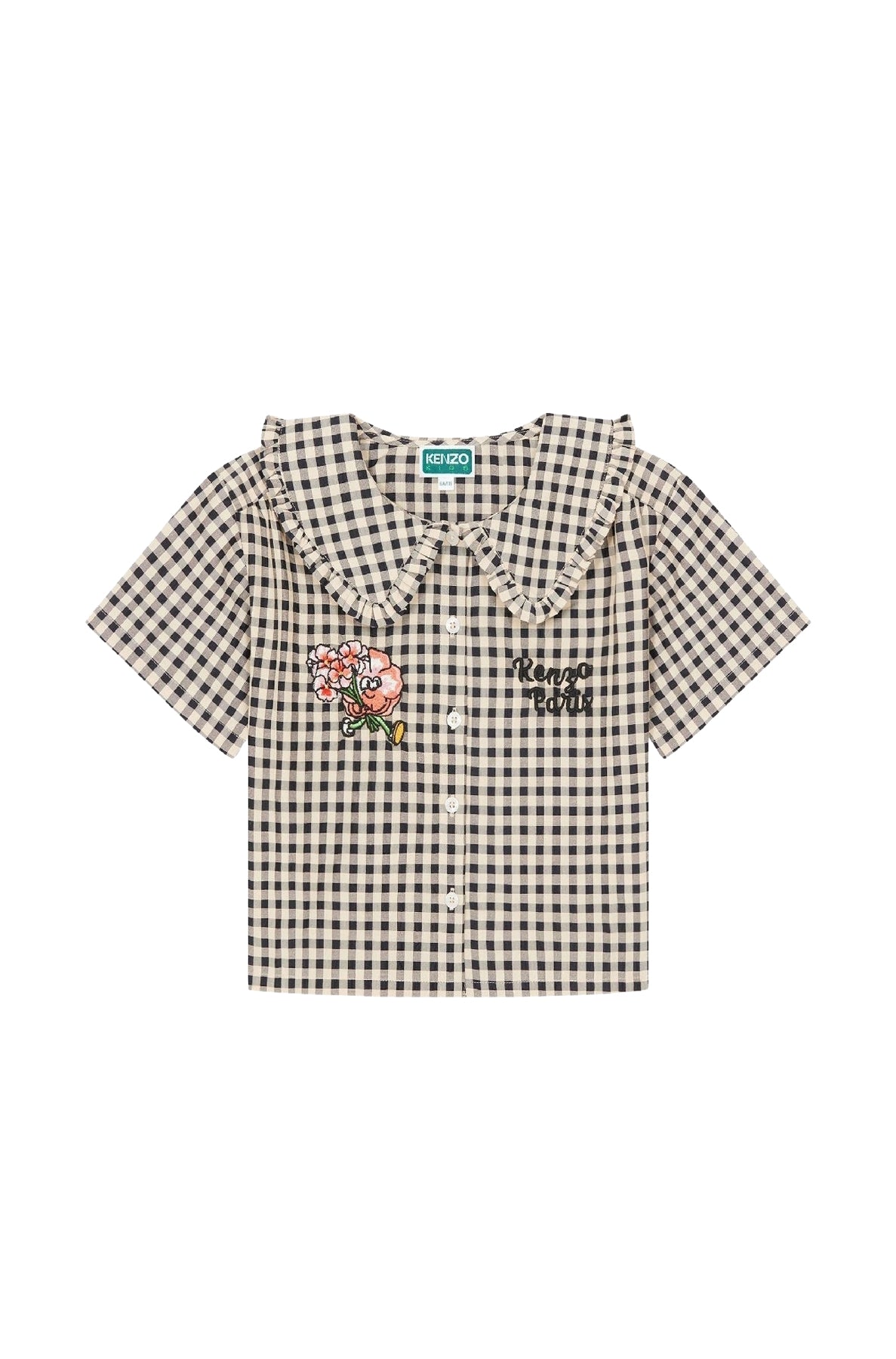 Chemise à manches courtes Flower - Cream