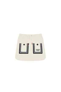 Sailor embroidered skirt - White