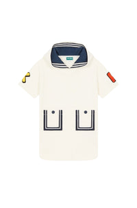 Robe à manches courtes Sailor - White