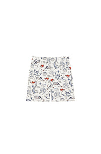 Bermuda imprimé en coton Sailor - White