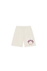 Short molleton à logo brodé - White