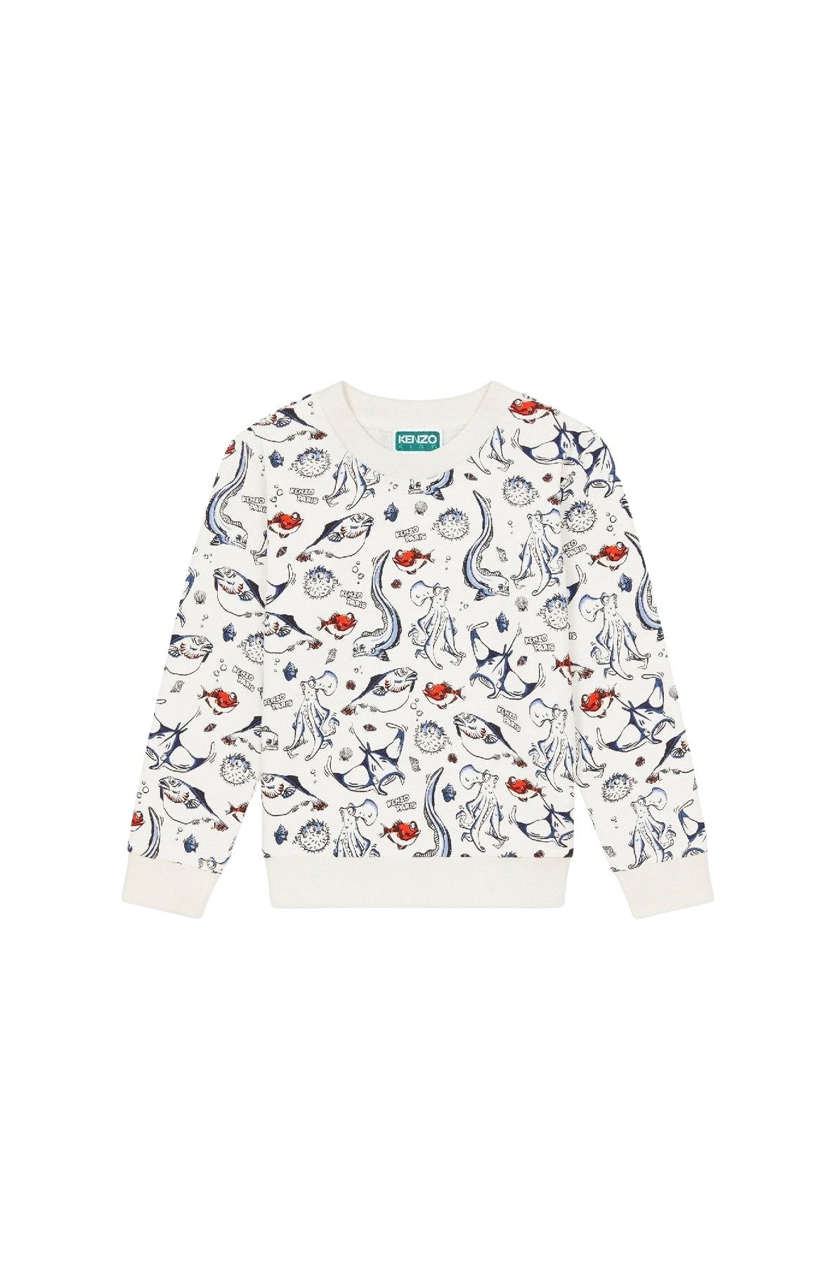 Sweatshirt imprimé molletonné Sailor - White