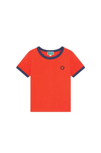 Sailor embroidered T-shirt - Vermillion