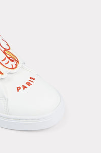 Embroidered leather trainers - Off White