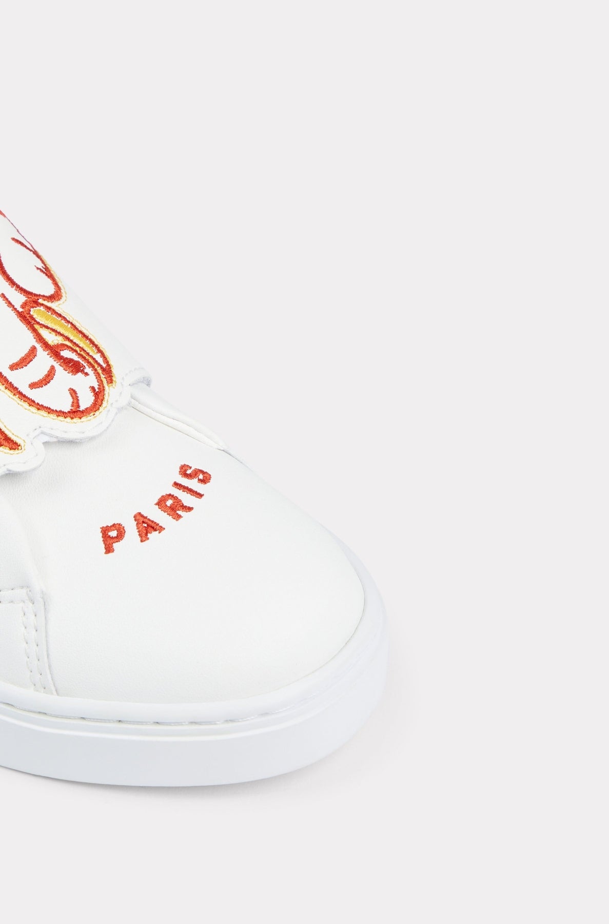 Embroidered leather trainers - Off White