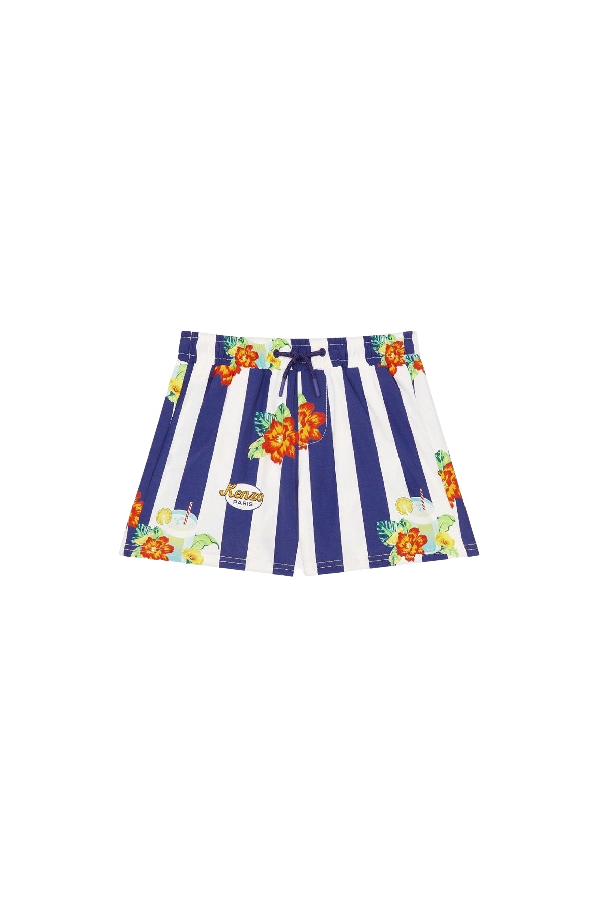 Short de bain à rayures - Electric Blue