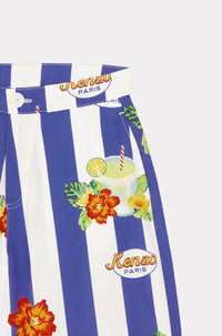 Short rayé à imprimé tropical - Electric Blue