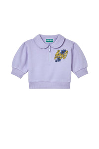 Blue Jungle embroidered 2-piece set - Wisteria
