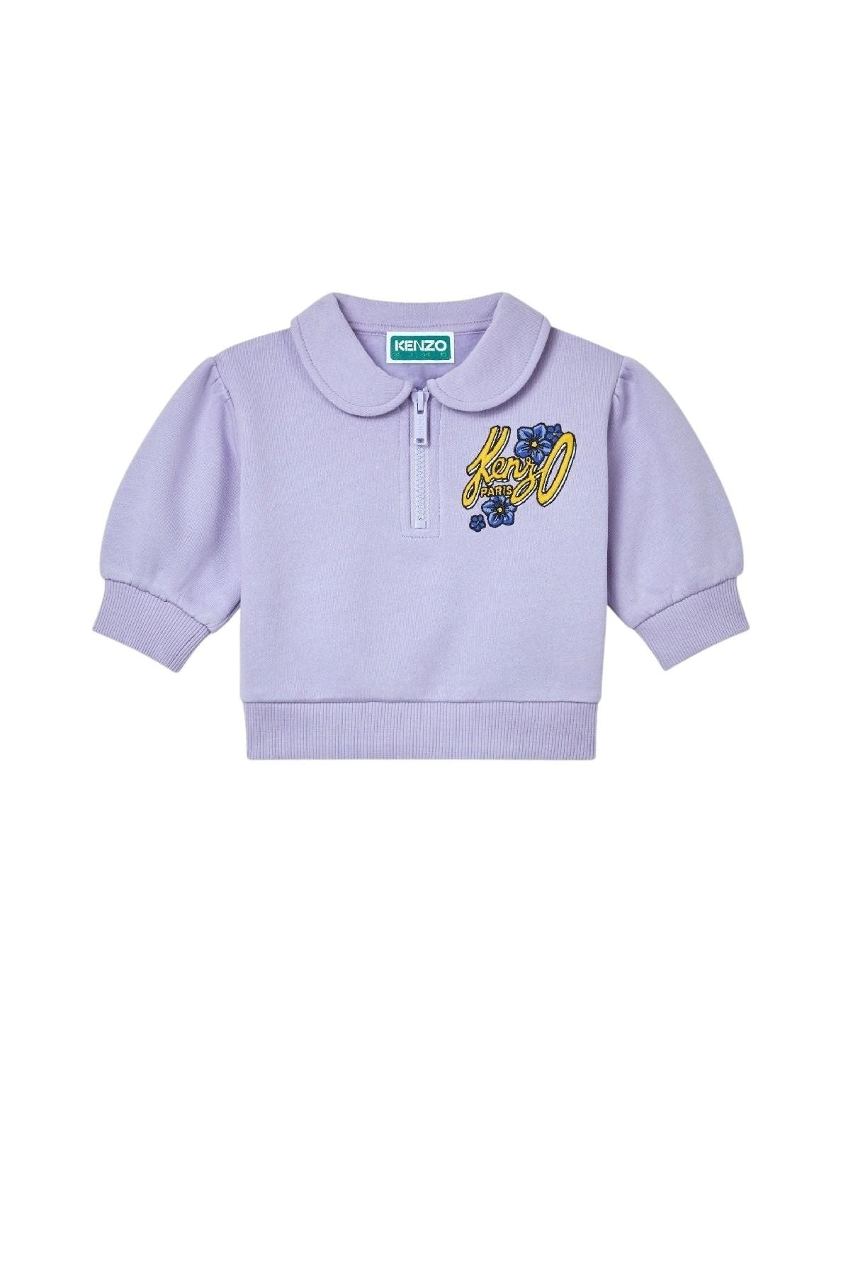 Blue Jungle embroidered 2-piece set - Wisteria