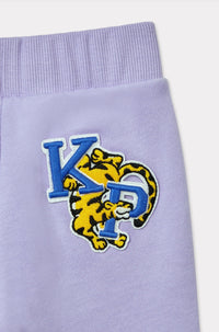 Blue Jungle embroidered 2-piece set - Wisteria