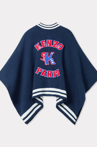 Embroidered cape - Blue Black