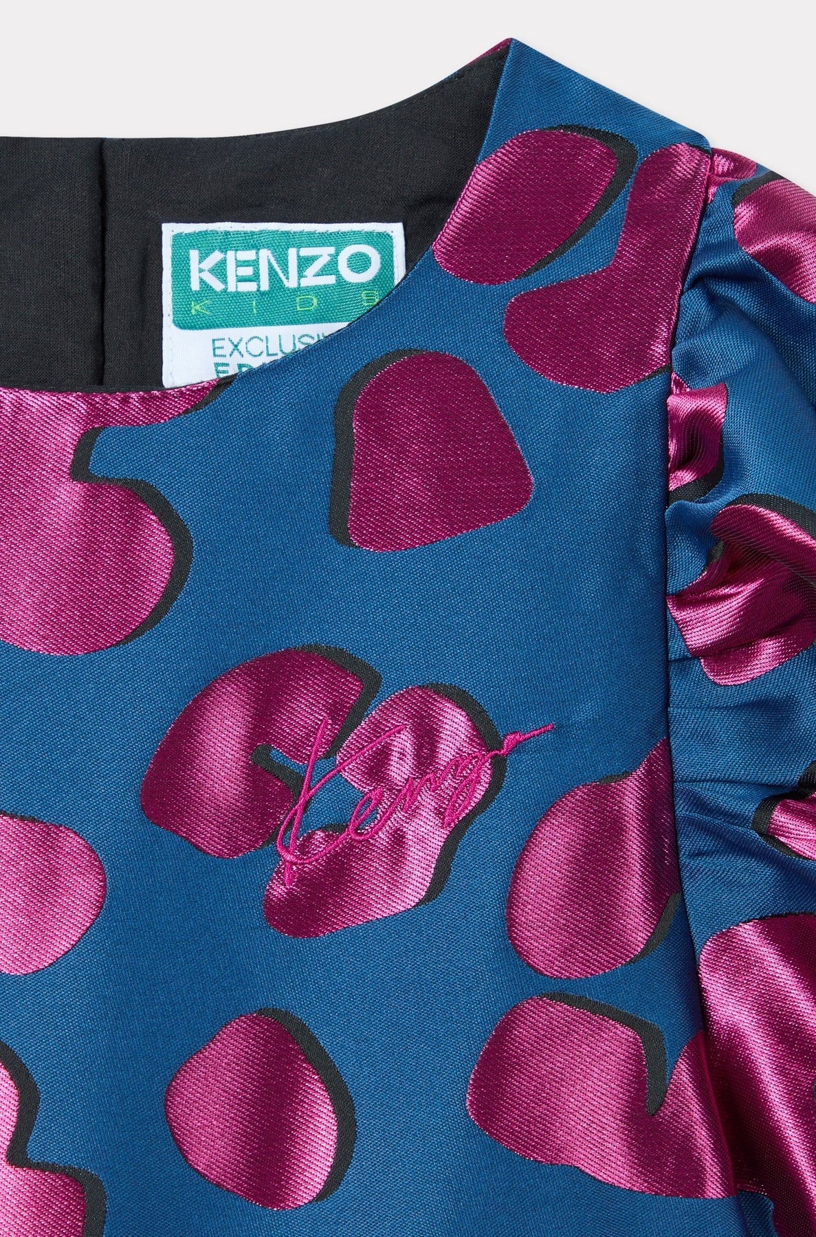 Festive dress in acetate - Blue