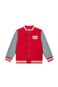 Embroidered wool jacket - Cherry