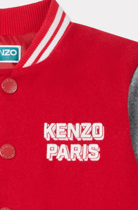 Embroidered wool jacket - Cherry
