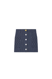 Blue Jungle pencil skirt - Blue Black