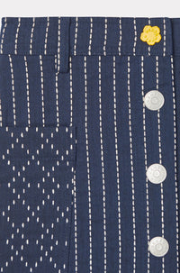 Blue Jungle pencil skirt - Blue Black