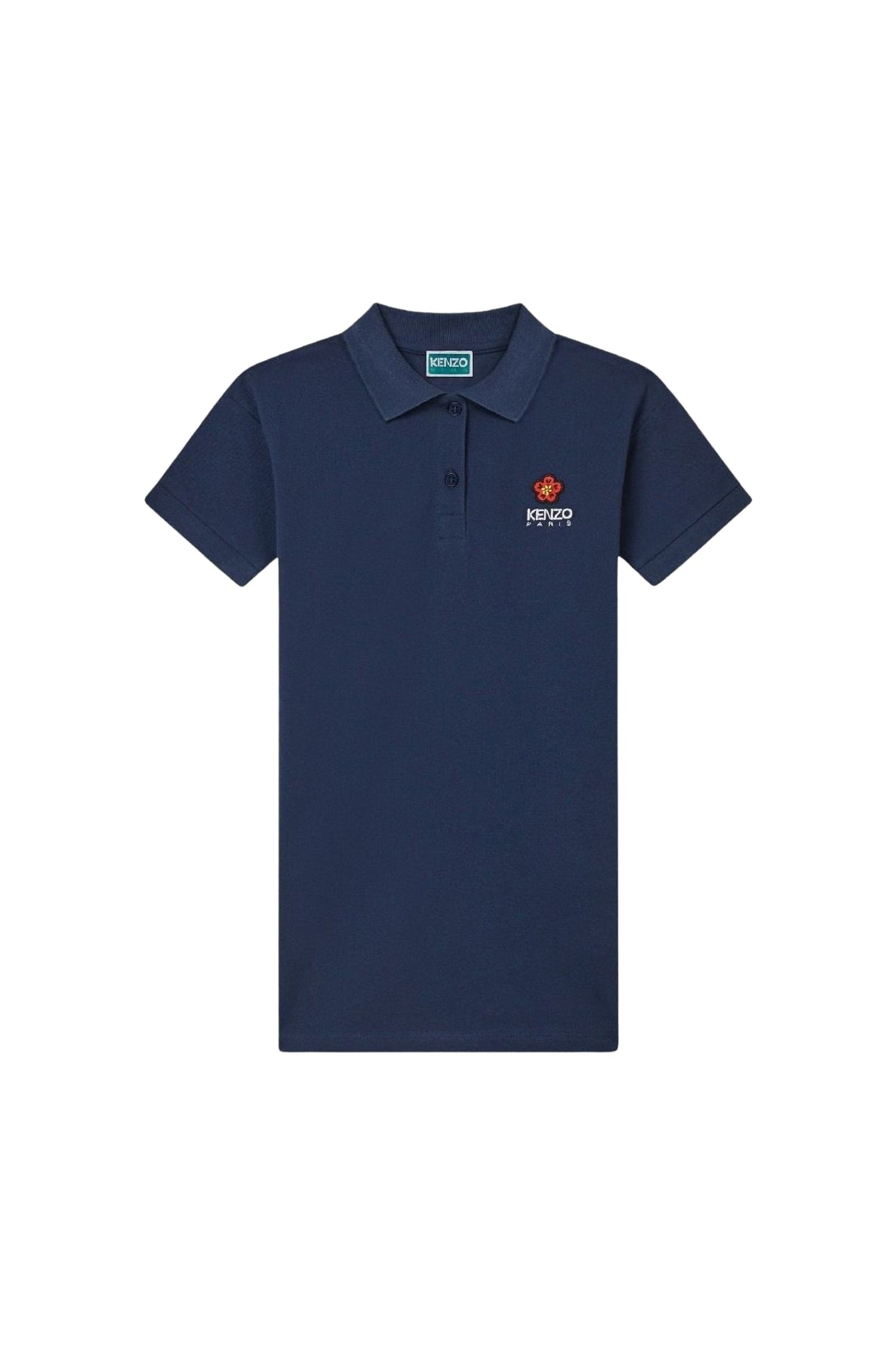 Short-sleeved dress - Blue Black