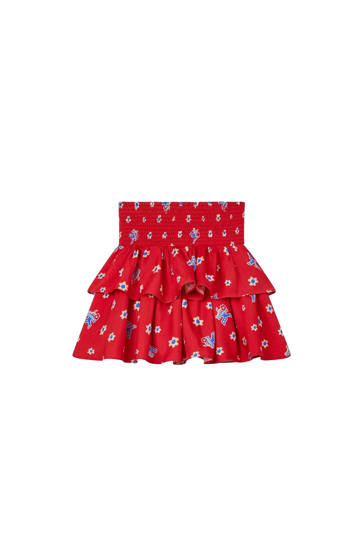 Printed ruffled skirt - Cherry