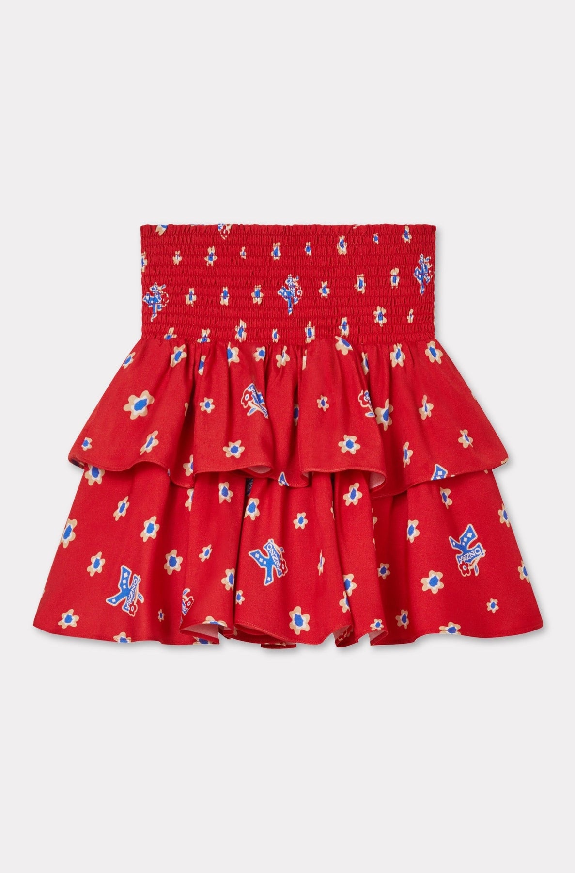 Printed ruffled skirt - Cherry