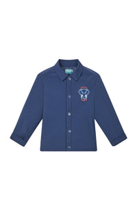 Press stud jacket - Blue Black