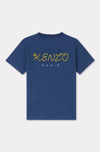 Embroidered T-shirt - Blue Black