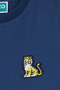 Embroidered T-shirt - Blue Black