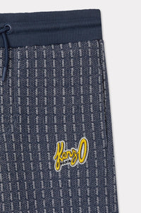 Pantalon de jogging brodé Blue Jungle - Blue Black