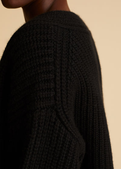 Lea cardigan in cashmere - Black