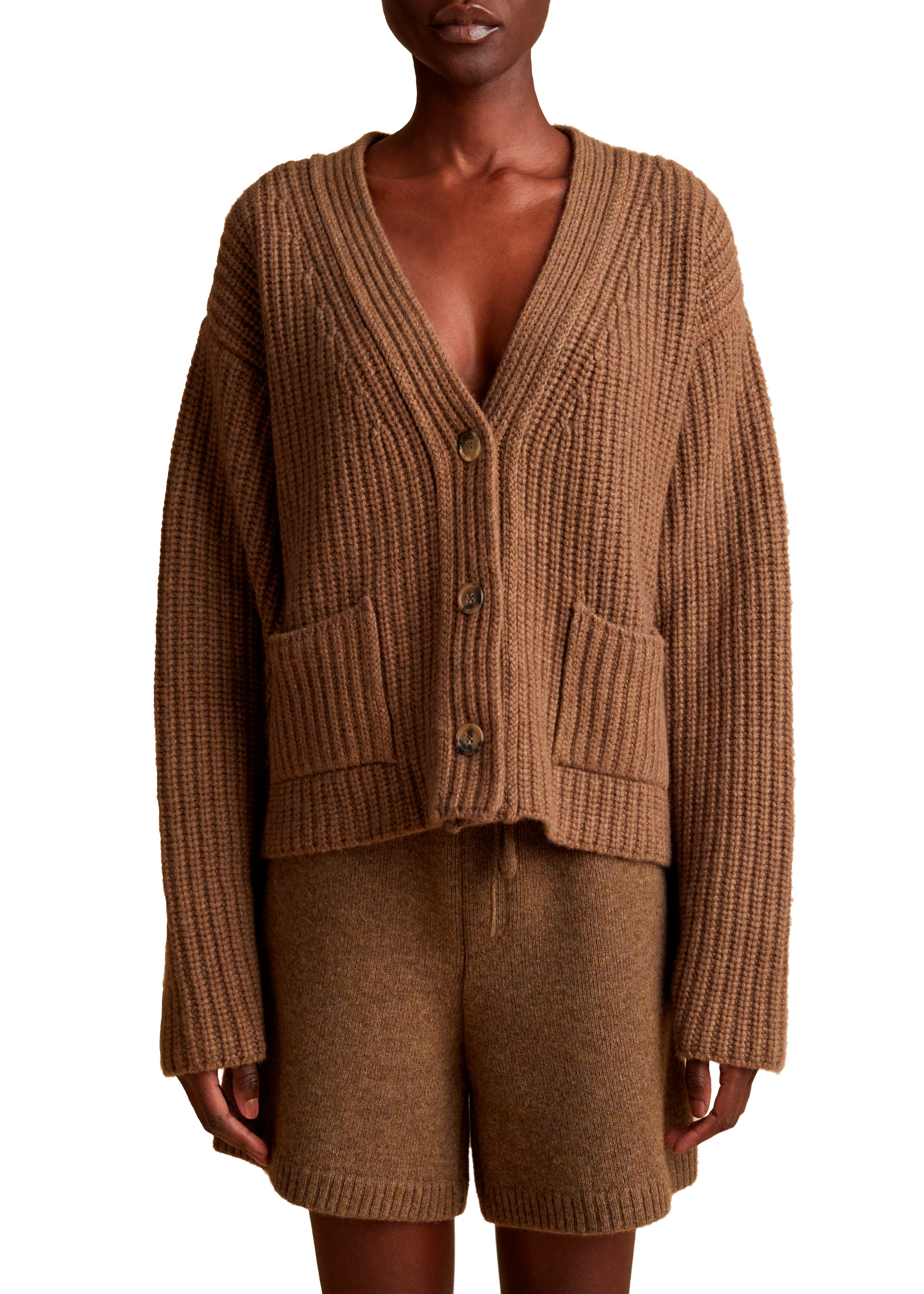 Lea cardigan in cashmere - Moss