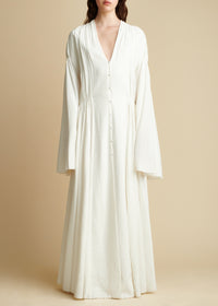 Leif dress in silk - Cream