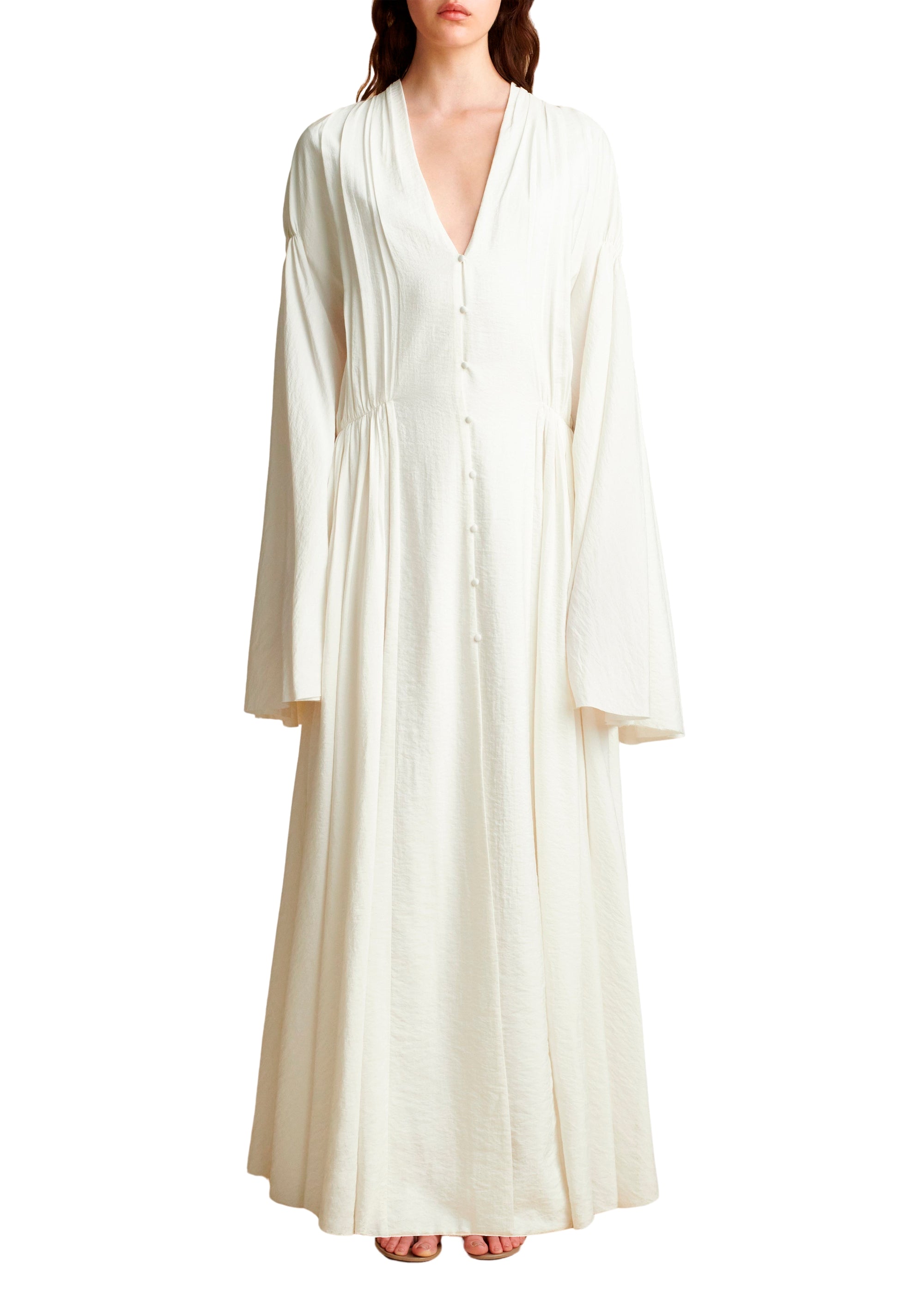 Leif dress in silk - Cream