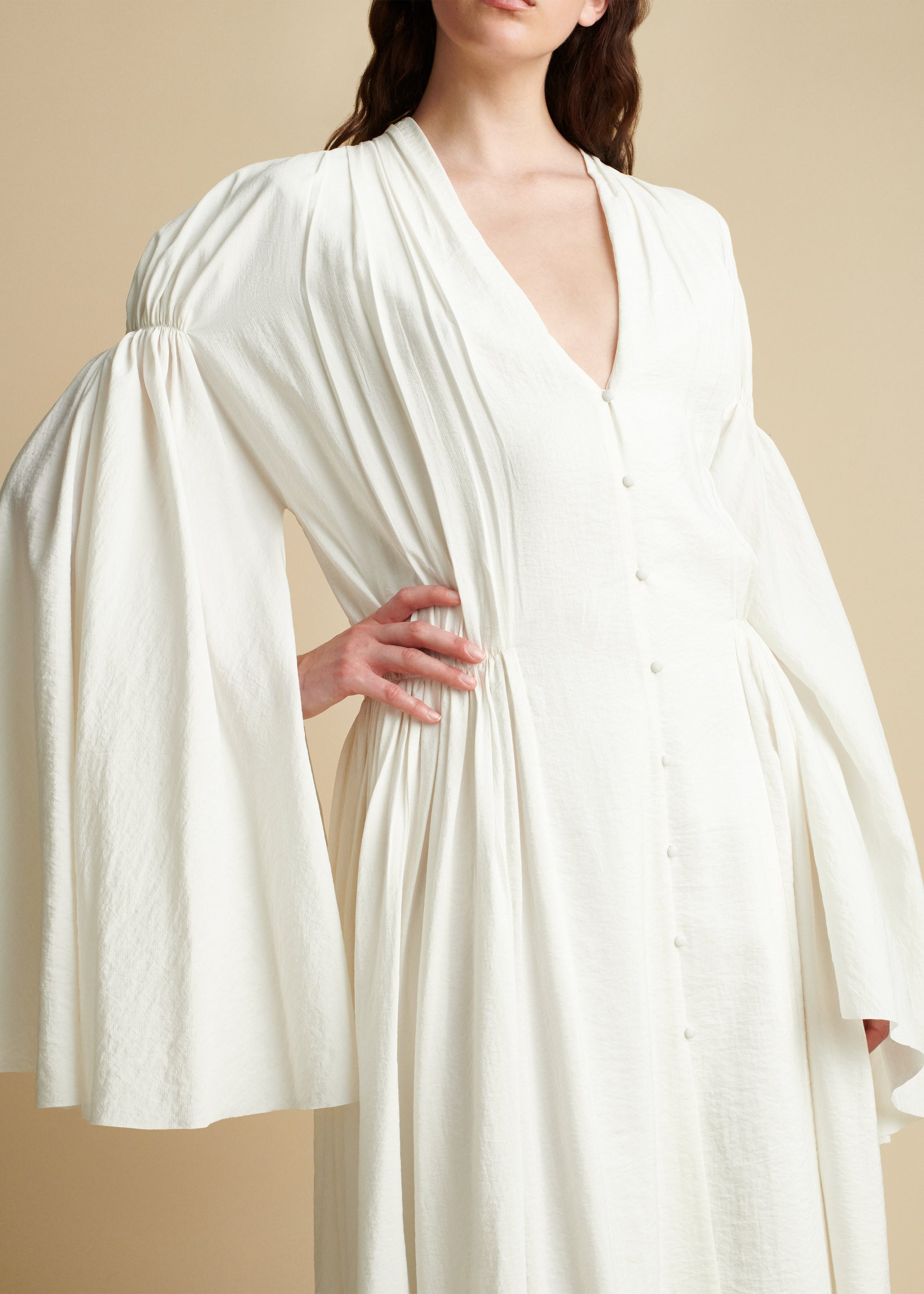 Robe Leif en soie - Cream