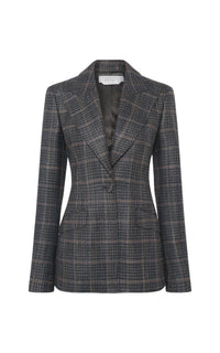 Charcoal Multi / Veste blazer Leiva en laine - Charcoal Multi