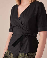 Top Lenny à empiècements - Black