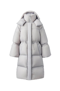 Doudoune longue Lenzi à capuche - Light Grey