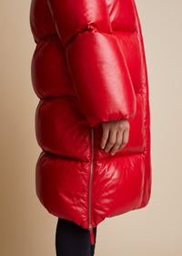 Manteau Leo en cuir - Red