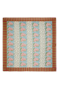 RECO PRIX : 175 // Cotton muslin cloth 220x220 cm  Leopard stripes sky