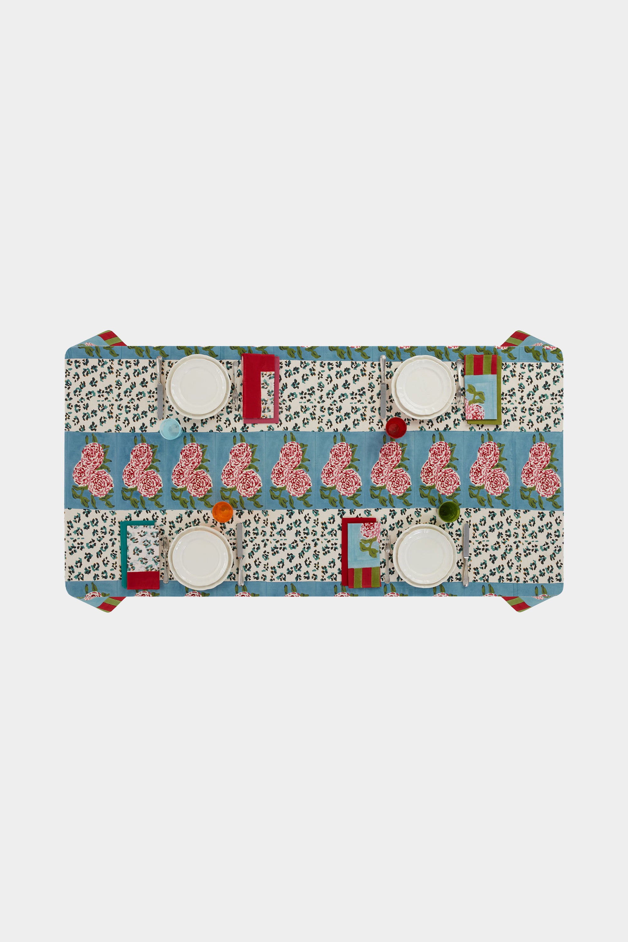 RECO PRIX : 175 // Cotton muslin cloth 220x220 cm  Leopard stripes sky