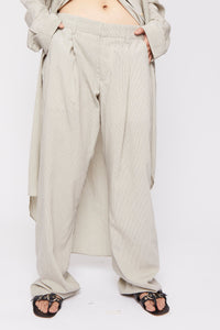 Pantalon Less à pinces - Ecru & Black