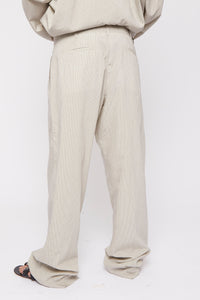 Pantalon Less à pinces - Ecru & Black