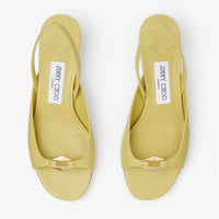 Lev 35 leather snake print sandals - Sunbleached Yellow & Gold