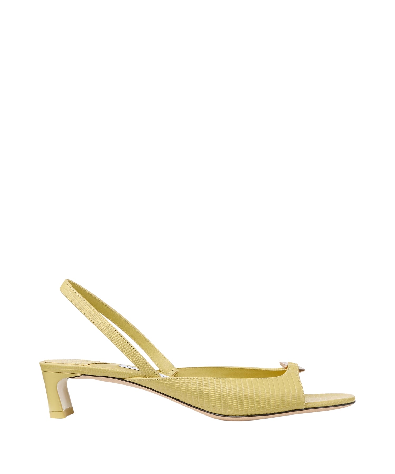 Lev 35 leather snake print sandals - Sunbleached Yellow & Gold
