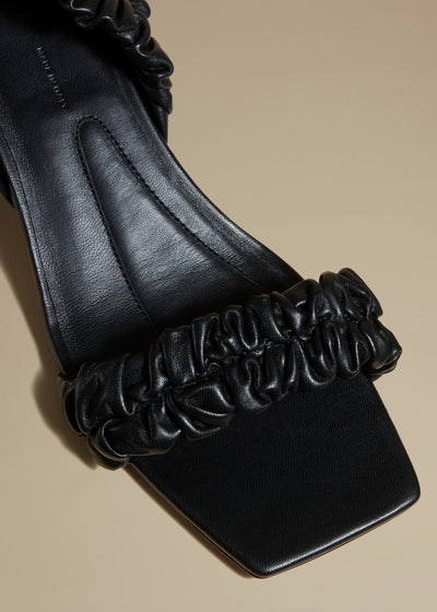 Lexington heel in leather - Black