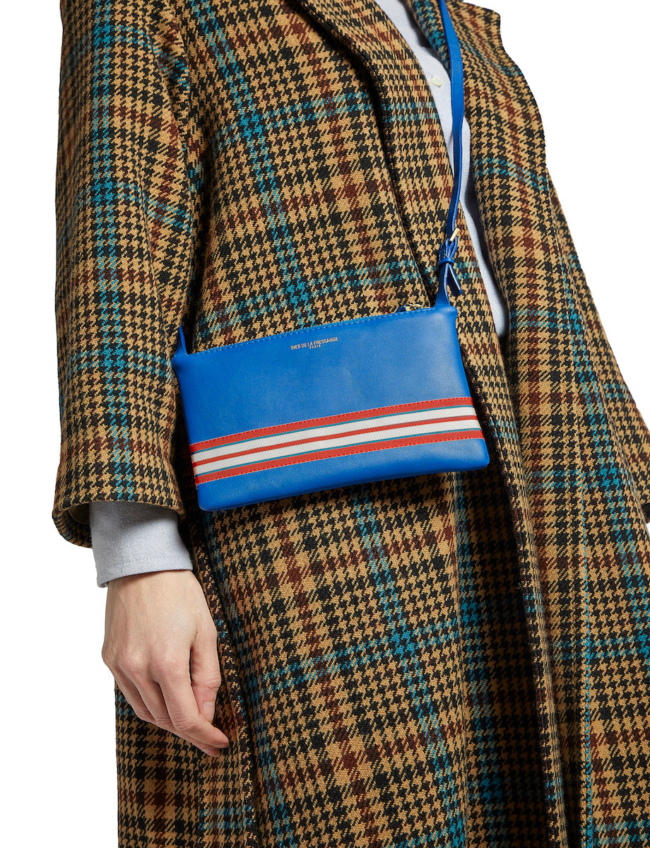 1qty NEW  / Pochette Le Parisien en cuir -  Blue